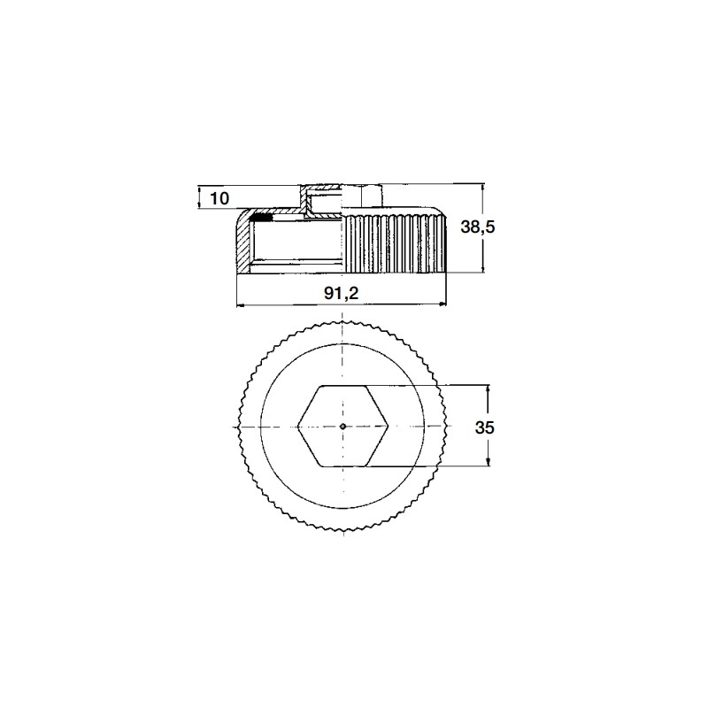 Tapón del depósito de combustible de polipropileno para tractor agr