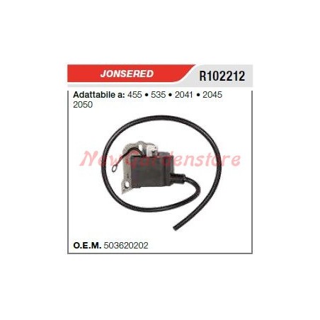 JONSERED chainsaw ignition coil 455 535 2041 2045 2050 R102212 | Newgardenstore.eu