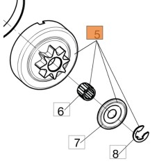 Clutch bell chainsaw models GST250 50290164A OLEOMAC | Newgardenstore.eu