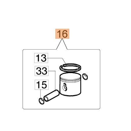 Original OLEOMAC 4161030CR brushcutter piston | Newgardenstore.eu