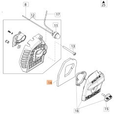 Filtre à air pour débroussailleuse modèles BC240H BC24S 61370005R OLEOMAC