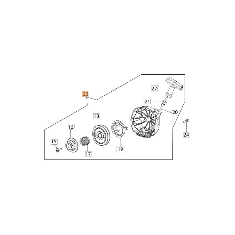 Carter avviamento decespugliatore modelli BC350S BC350T 61402091R OLEOMAC