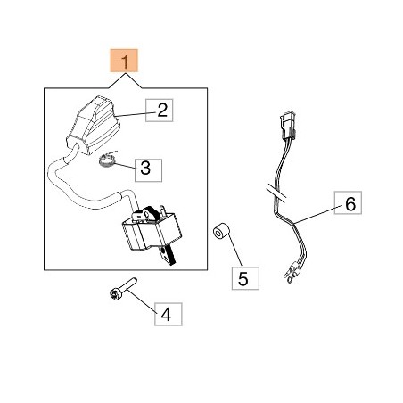 Ignition coil for brushcutter models BC270S BC270T 2501010BR OLEOMAC