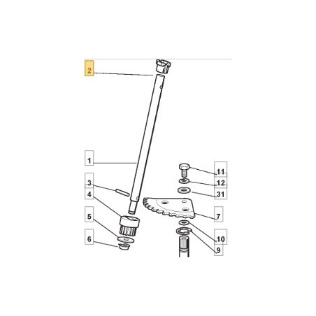 Casquillo de dirección tractor de césped modelos 1228H 1228M 325038004/0 STIGA | Newgardenstore.eu