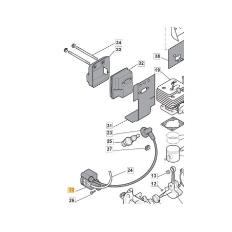 Bobina elettronica decespugliatore modelli BL260H SBL260H 118801574/0 STIGA | Newgardenstore.eu