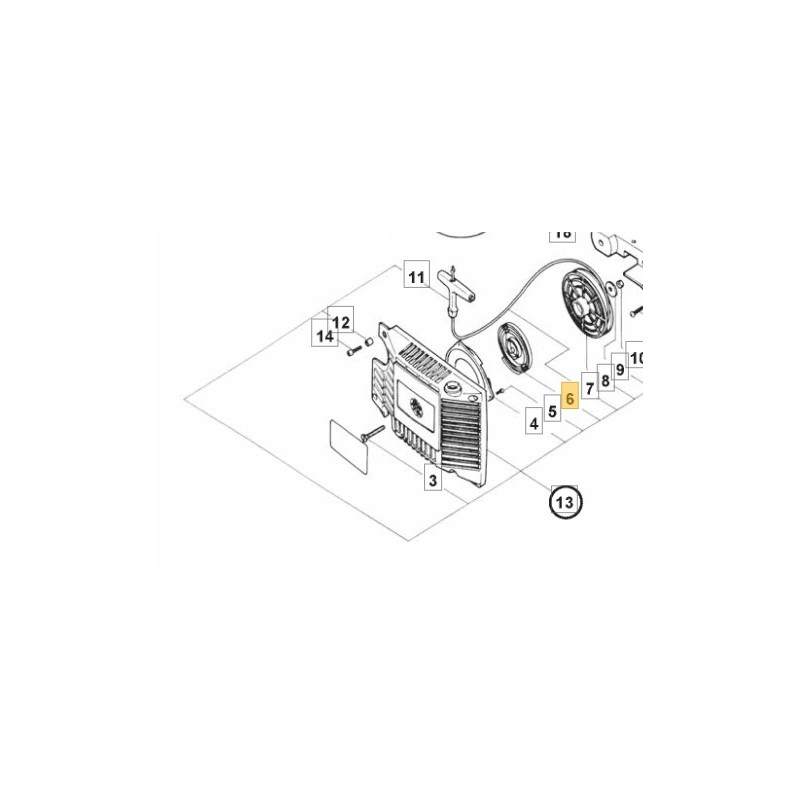 Démarreur à ressort pour tronçonneuse à essence modèles CP800 CP76020 4610390 STIGA