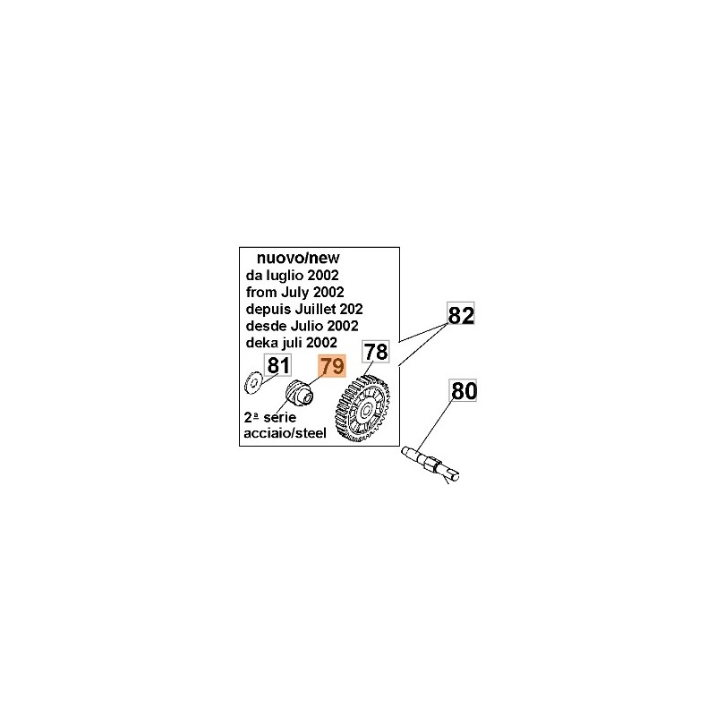 Réducteur à vis sans fin modèles E1500 E1700 E1900 51010150R OLEOMAC