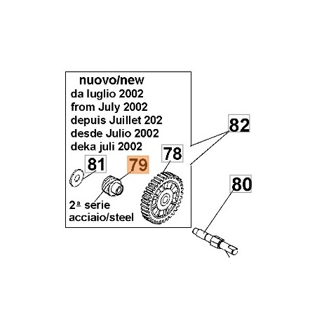 End worm gearbox models E1500 E1700 E1900 51010150R OLEOMAC | Newgardenstore.eu