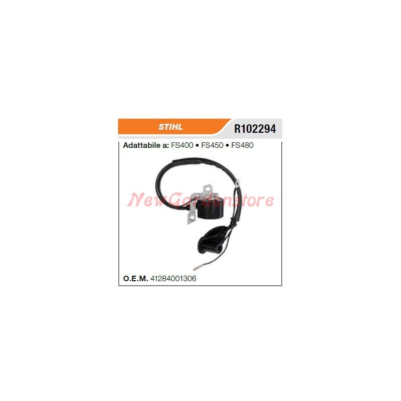 Bobina di accensione STIHL decespugliatore FS400 450 480 41284001306 compatibile