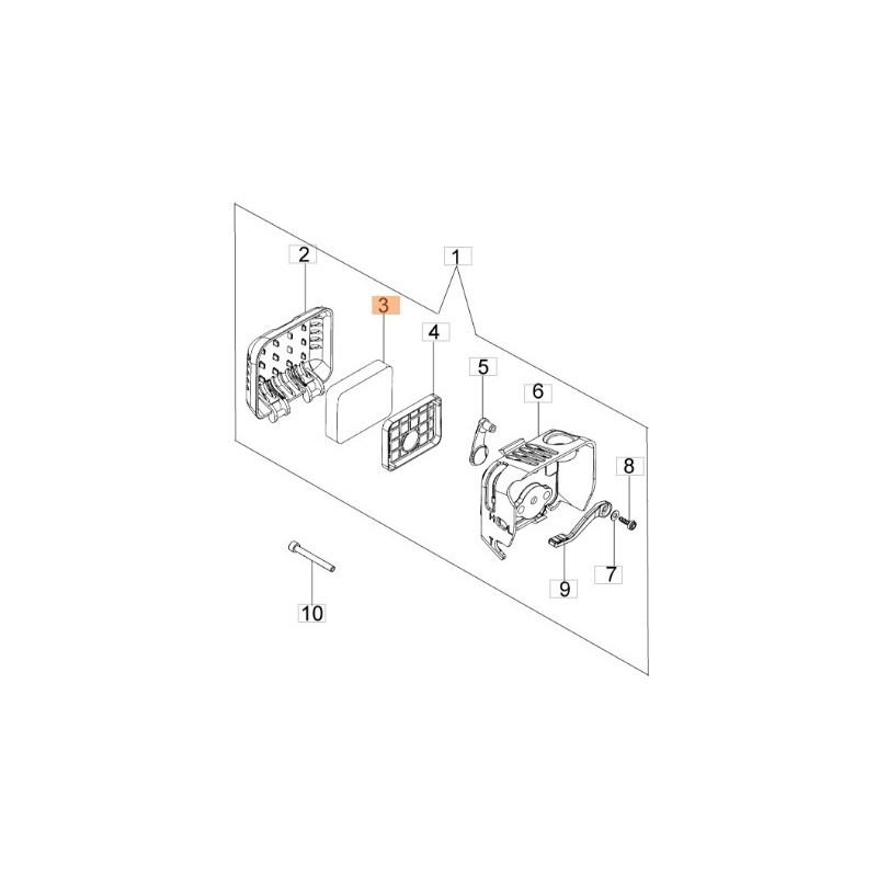 Filtre à air moteur pompe modèles WP30 WP300 55020029R OLEOMAC