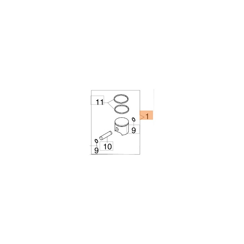 Kit pistone soffiatore motopompa modelli BV270 BV300 WP30 56552011A OLEOMAC