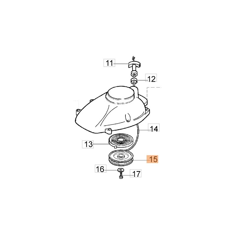 Hedge trimmer pulley models HT27 HT26S HC260XP 58040019BR OLEOMAC