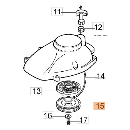 Hedge trimmer pulley models HT27 HT26S HC260XP 58040019BR OLEOMAC | Newgardenstore.eu