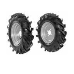 Pair of 4.00-8" tyred wheels with fixed disc NIBBI BRIK 5 S motor cultivator | Newgardenstore.eu