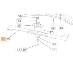 Lama trattorino tagliaerba modelli OM124/22 HP 68120046 OLEOMAC | Newgardenstore.eu