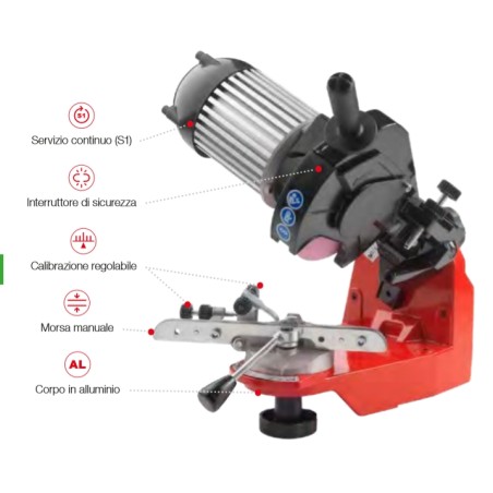 COMPACT electric bench grinder for all chain types | Newgardenstore.eu