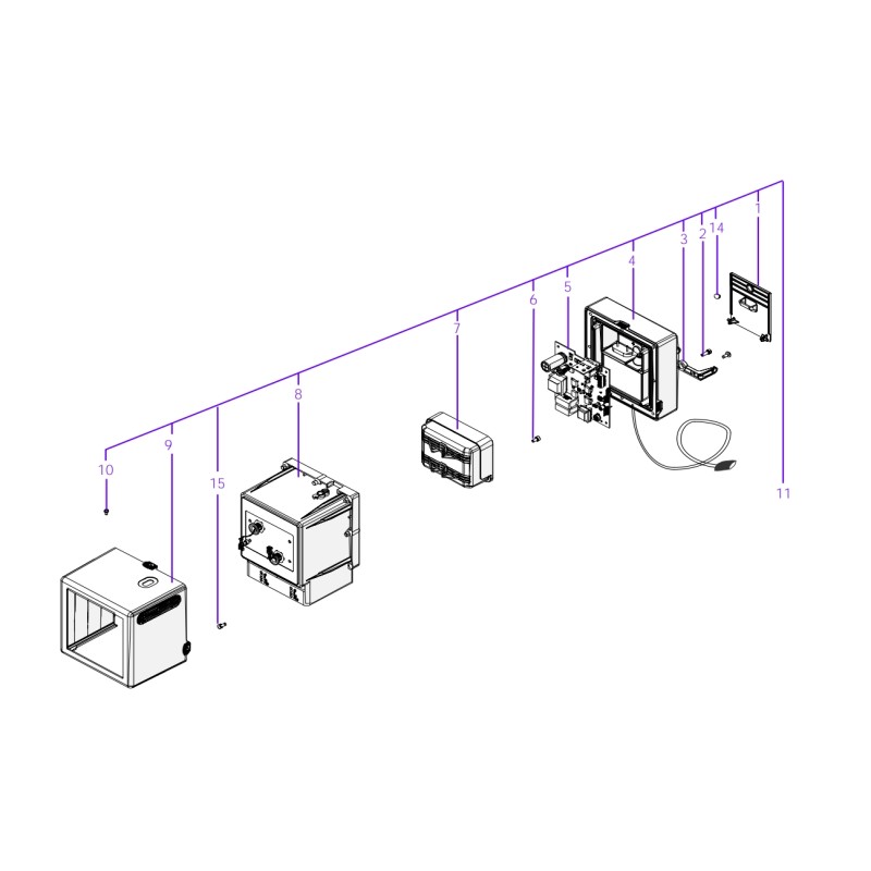 Caja transmisora blanca ORIGINAL AMBROGIO robot 4.36 - 4.0 BASIC