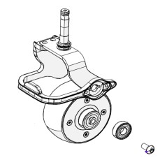 Conjunto rueda izquierda ORIGINAL AMBROGIO robot 4.36 - 4.0 basic