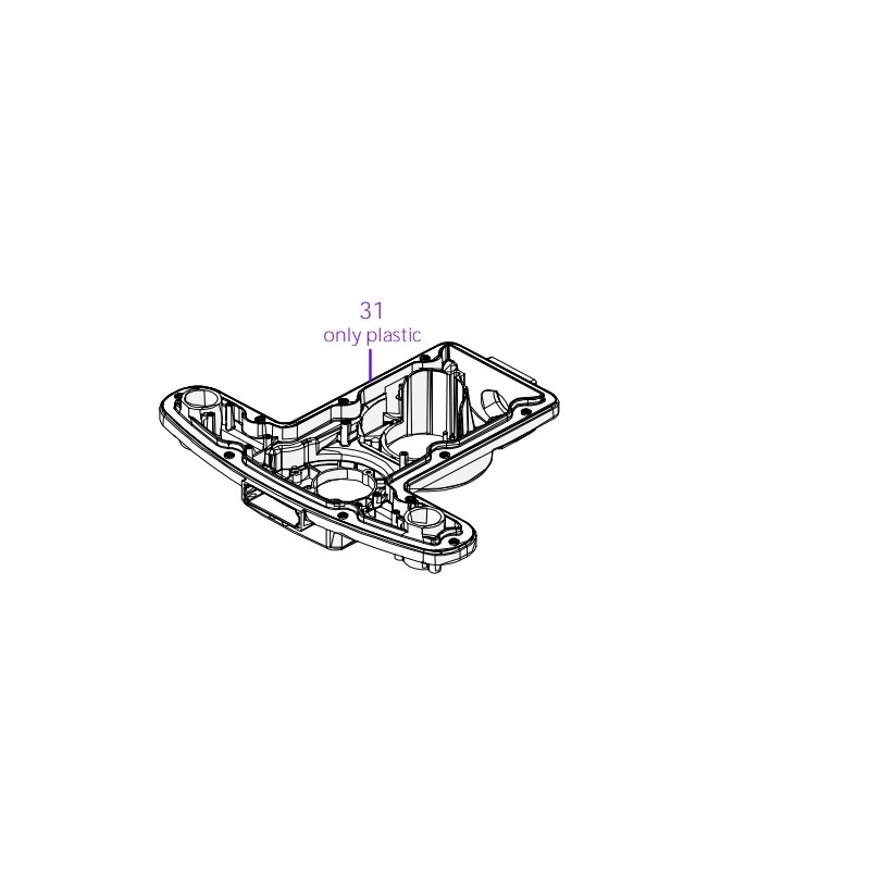 Couvercle inférieur avant ORIGINAL AMBROGIO robot 4.0 Basic