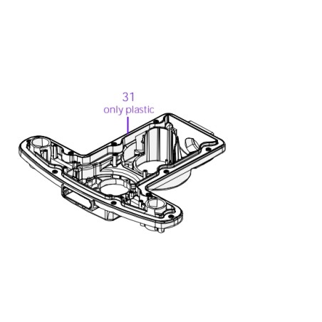 Tapa inferior delantera ORIGINAL AMBROGIO robot 4.0 Basic | Newgardenstore.eu