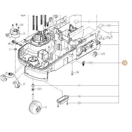 Scocca ORIGINALE WORX robot rasaerba WR143E dopo seriale 201930198510001325 | Newgardenstore.eu