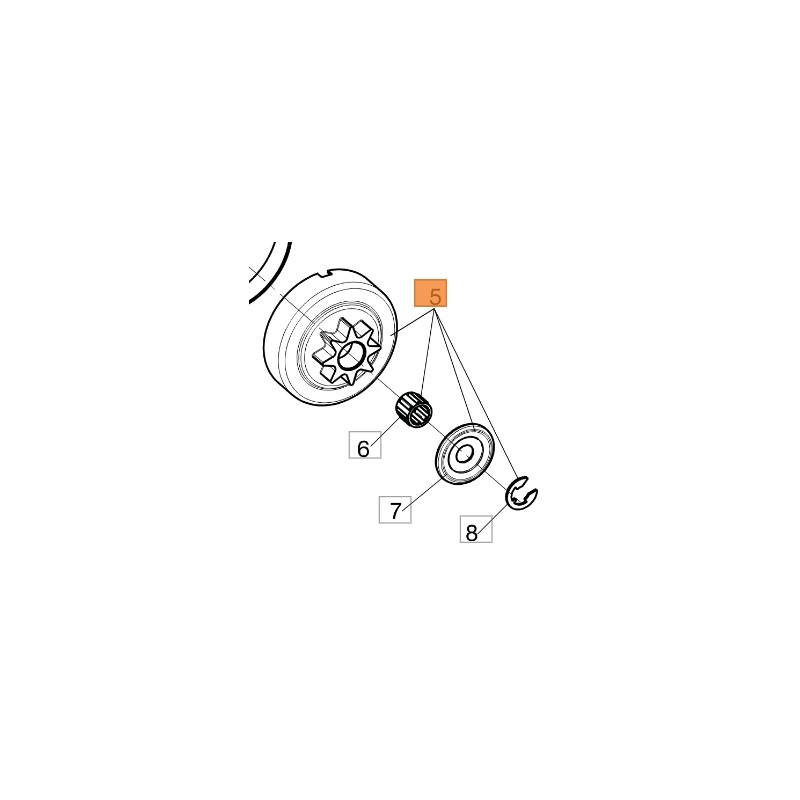 Kupplungsglocke für Kettensägenmodelle GST250 50290187A OLEOMAC