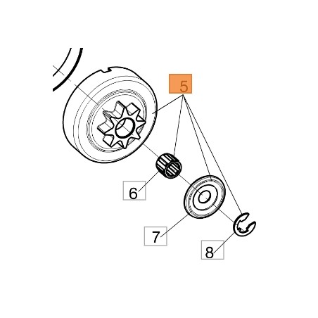 Campana de embrague para motosierras modelos GST250 50290187A OLEOMAC | Newgardenstore.eu