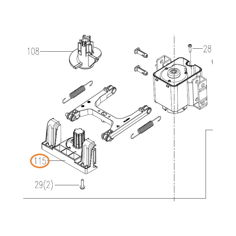 ORIGINAL WORX Mähroboter WR167E Stützfuß