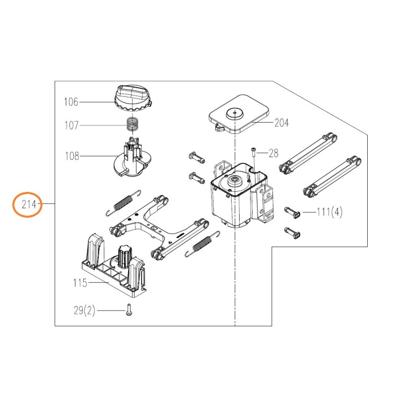 ORIGINAL WORX Mähroboter WR167E Messermotor-Baugruppe