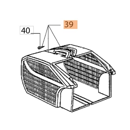ORIGINAL OLEOMAC G 44 P - G 48 P grass catcher box assembly | Newgardenstore.eu