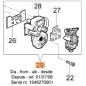 Brushcutter carburettor WYA-58 models BC250T BC250S 61170200 OLEOMAC