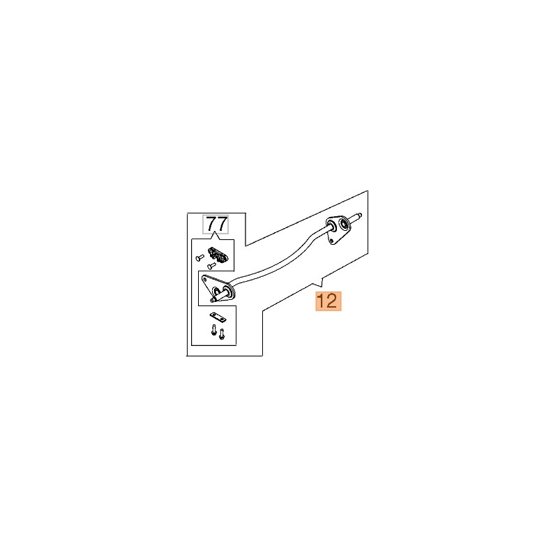 Assale anteriore ORIGINALE OLEOMAC rasaerba G 44 PBC - G 44 TK - G 48 TB