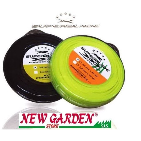 Bobina Filo per decespugliatore giallo 270206 diametro tondo 2,4 mm 15 metri | Newgardenstore.eu