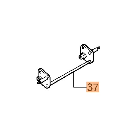 Eje trasero ORIGINAL OLEOMAC cortacéspedes G 48 TBR - G 48 TBXE - G 48 TH | Newgardenstore.eu