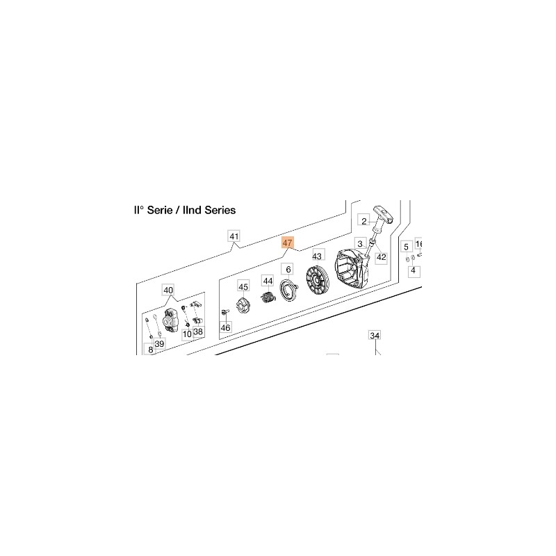 Unidad de arranque desbrozadora modelos BC420S BC430S BC430T 61350257A OLEOMAC