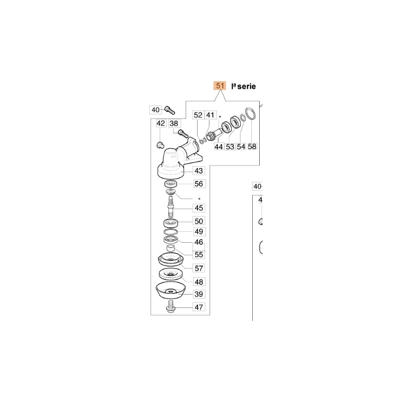 Kegelradgetriebe für Freischneider Modelle 446BP 450BP 453BP 740S 61250287A OLEOMAC