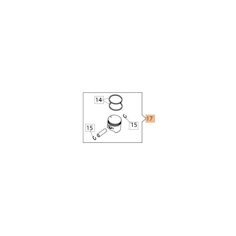 Hedge trimmer piston models BC241H BC241HL HC246P 61370605A OLEOMAC