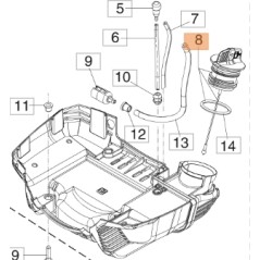 Bouchon de réservoir débroussailleuse modèles BC350S BC400S BC400T 61380100 OLEOMAC | Newgardenstore.eu