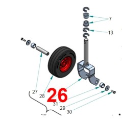 Radgabel für Frontschlegelmulcher PERUZZO TEG SPECIAL JOHN DEERE Traktor | Newgardenstore.eu