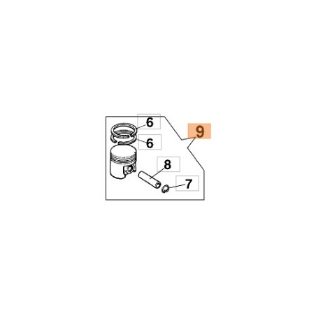 Chainsaw piston diameter 46 mm models 951 95100009 OLEOMAC | Newgardenstore.eu