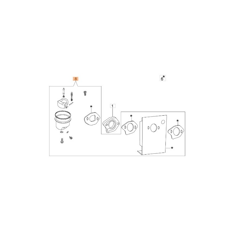 Kit reparación cortacésped modelos G44PK G44TK G48TK L66150211 OLEOMAC