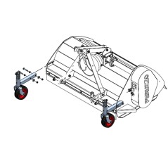 160 mm diameter wheel rear flail mower PERUZZO FOX | Newgardenstore.eu