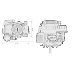 Motore completo KAWASAKI FJ180V KAI 179cc 22x80 senza filtro olio volano pesante con freno | Newgardenstore.eu