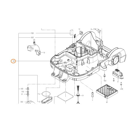 Scocca principale ORIGINALE WORX robot rasaerba WR155E | Newgardenstore.eu