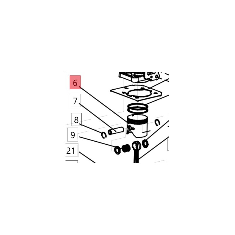 Piston de soufflerie modèles 875990 EBV 260 BN 02010020006 BLUE BIRD