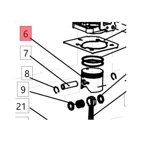 Pistone senza segmenti soffiatore modelli 875990 EBV 260 BN 02010020006 BLUE BIRD | Newgardenstore.eu