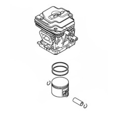 Cylinder and piston diameter 44 mm ORIGINAL STIHL FS460 models 41470201208 | Newgardenstore.eu