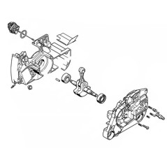 Kurbelgehäuse Kurbelwellenantrieb Modelle MS460 ORIGINAL STIHL 11280202143