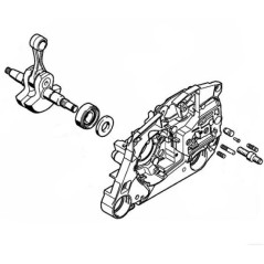 Right-hand crankshaft crankcase ORIGINAL STIHL chainsaw models MS461 11280202914