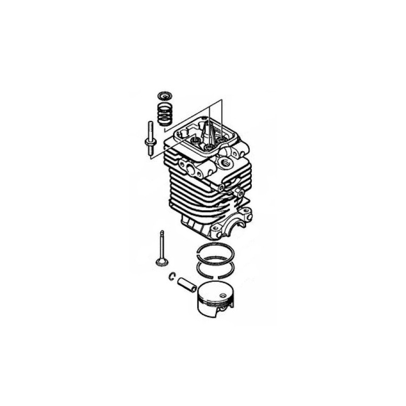 Cylinder with 38 mm piston models SP90 ORIGINAL STIHL 41800201207